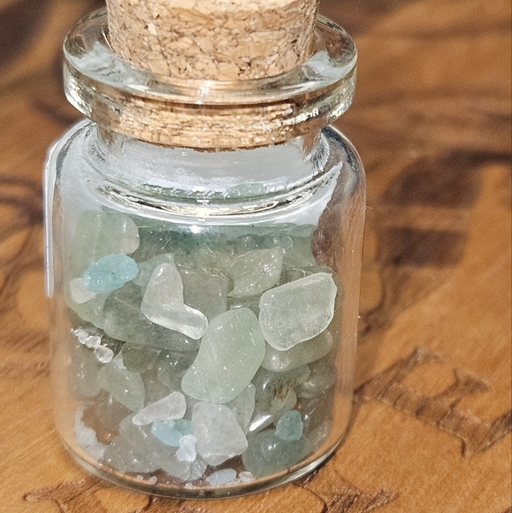 Aventurine Healing Stones Glass Bottle Set #69 - Picture 3 of 5